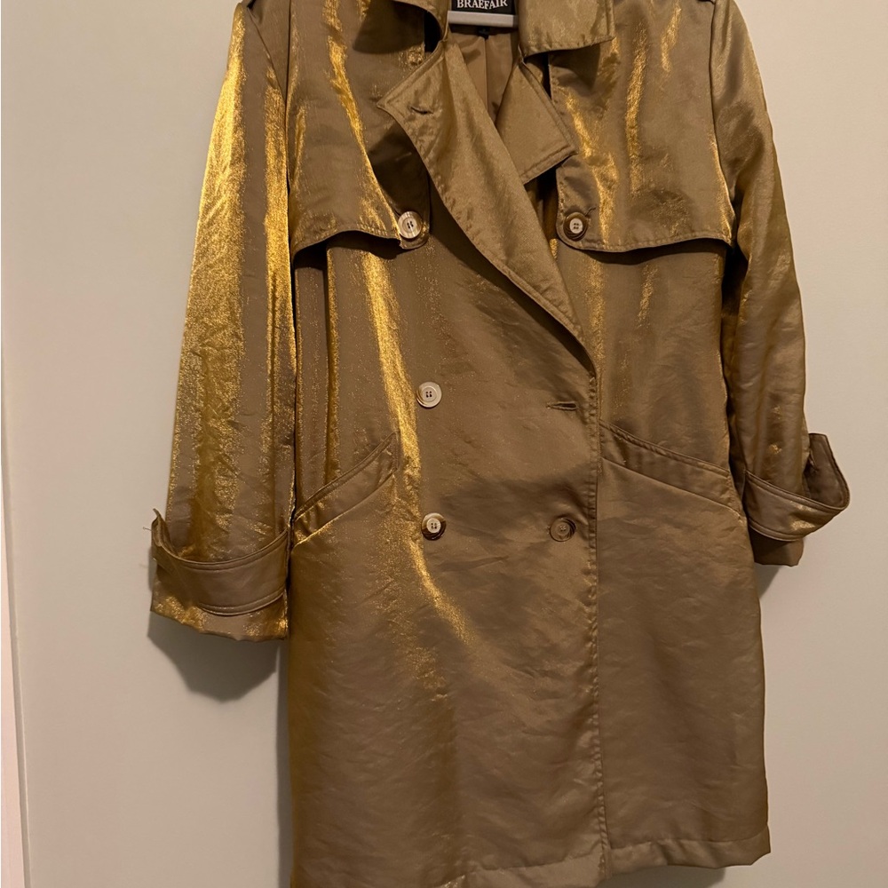 Elegant Gold Trench Coat